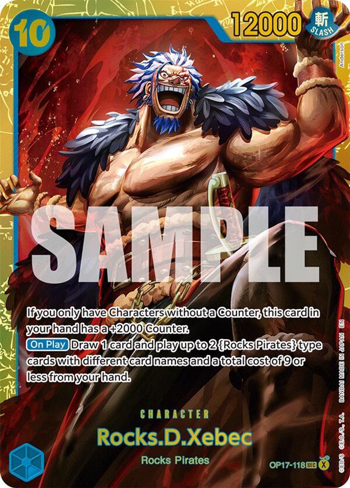 Rocks.D.Xebec - The World's Strongest Warriors OP17-118 - Secret Rare - Near Mint (EN)