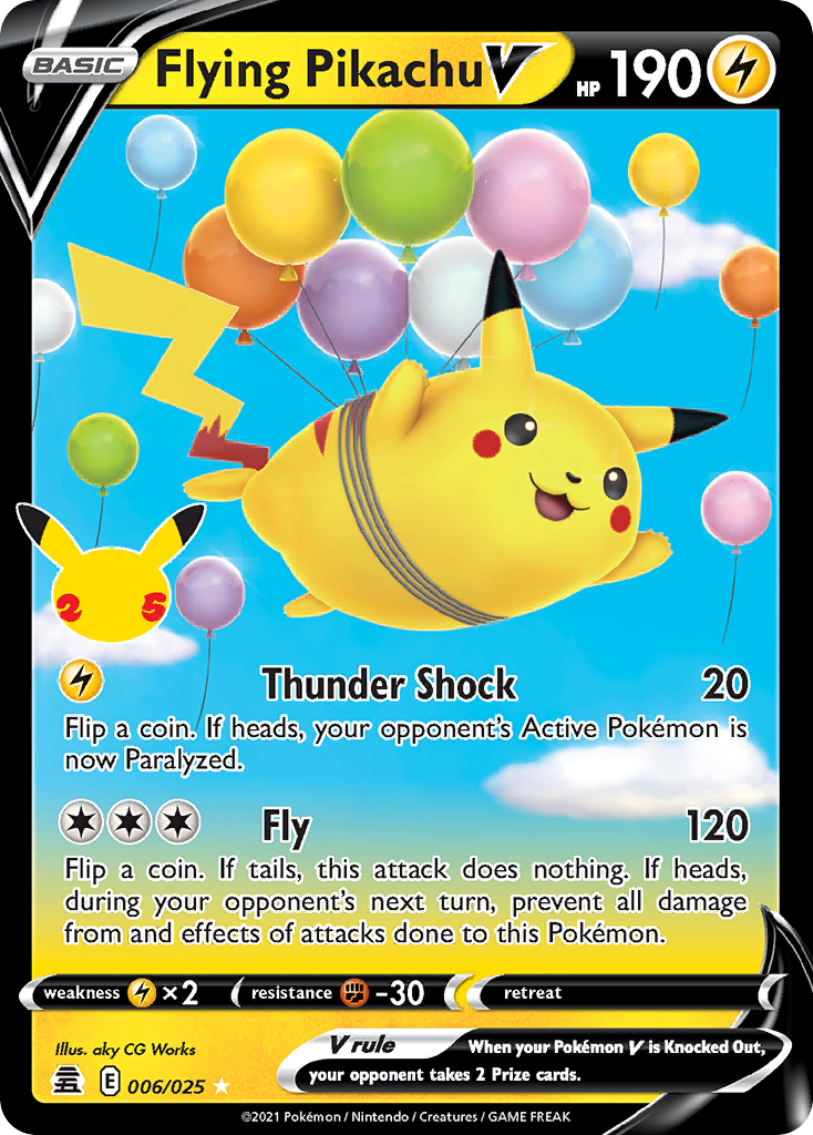 Flying Pikachu V - Celebrations 006 - Pokemon TCG - Near Mint (EN)