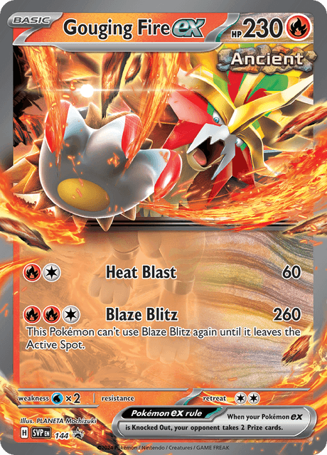 Gouging Fire EX - Scarlet & Violet Black Star Promos 144 - Pokémon TCG - Near Mint - Englisch - ArcanaGameshop