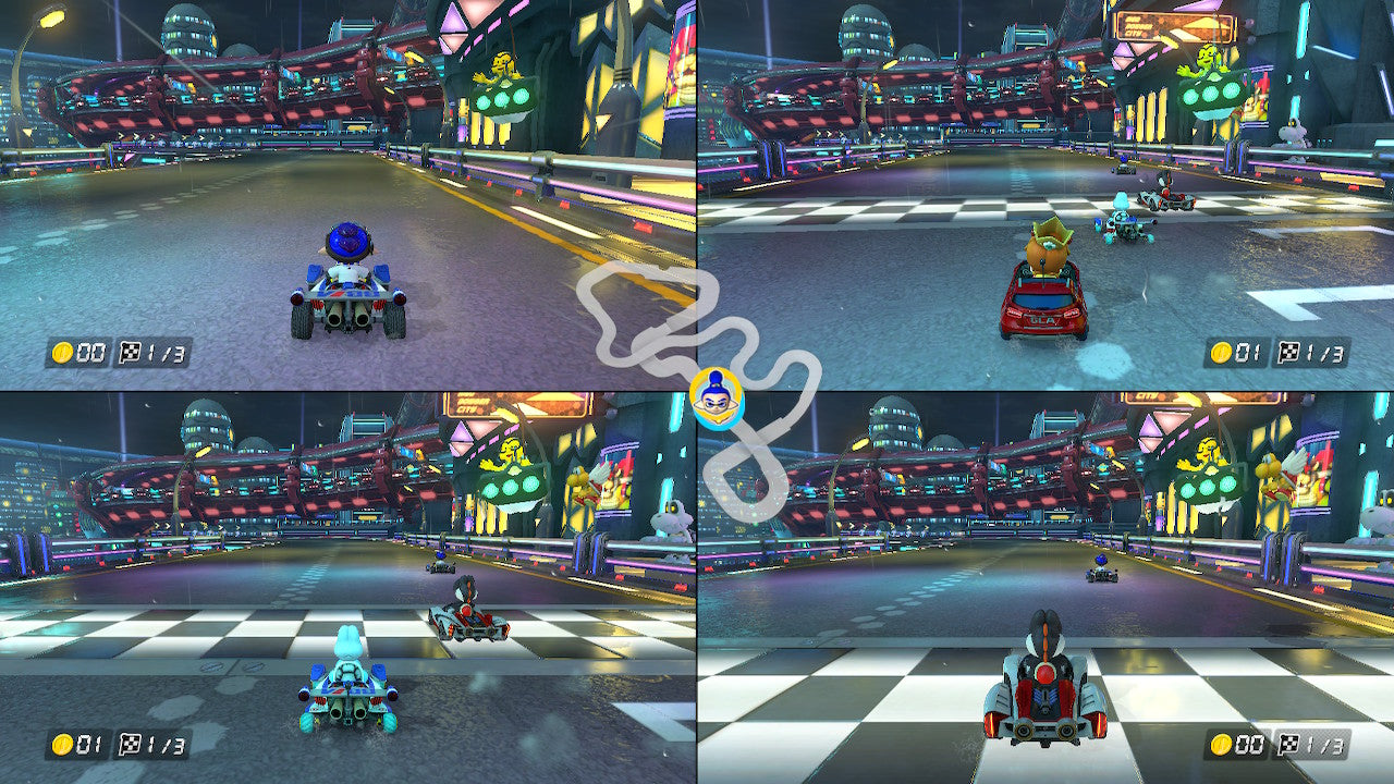 Mario Kart 8 für die Nintendo Wii U - Gameplay Scene Multiplayer