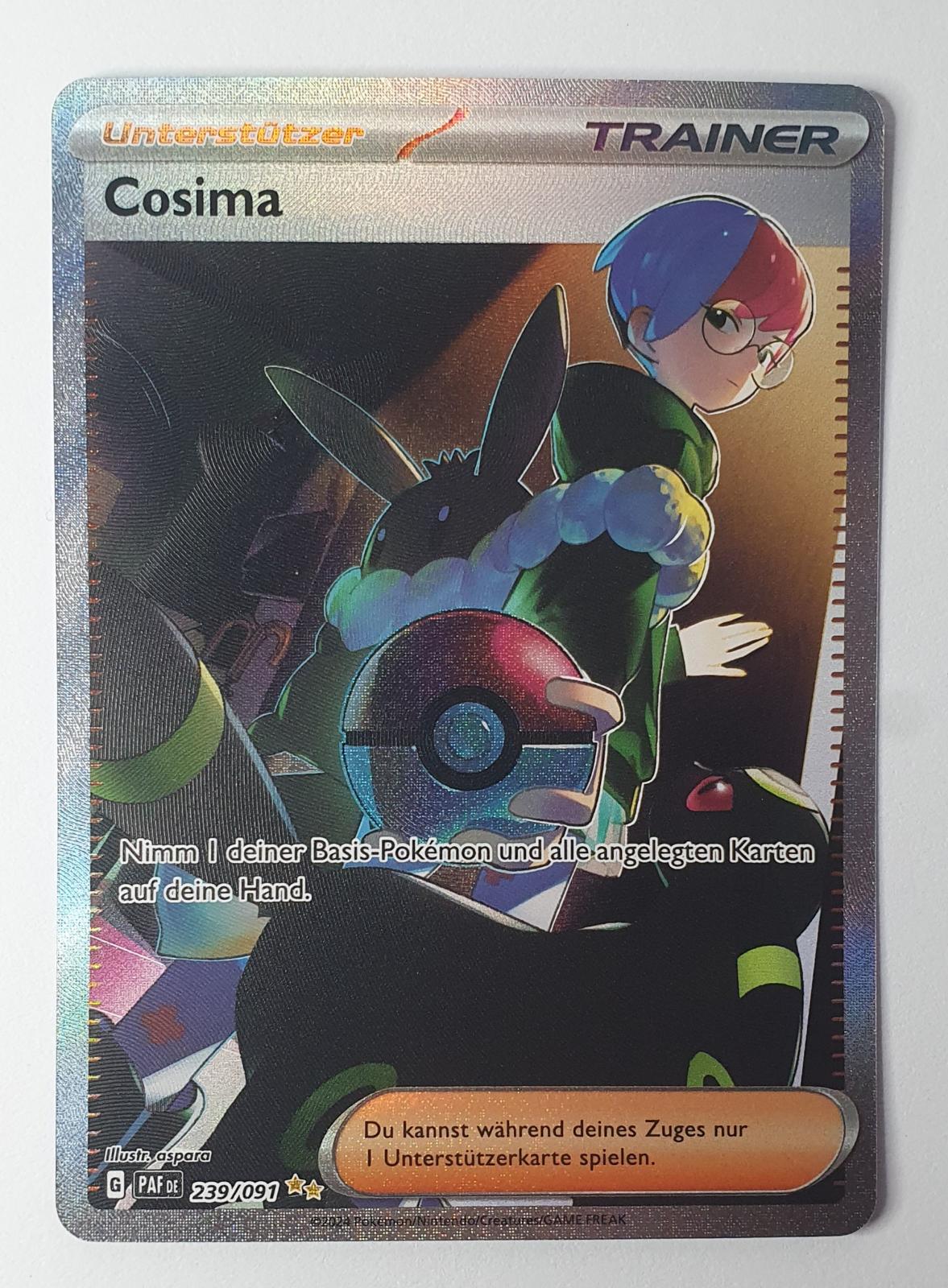 Cosima - Paldeas Schicksale 239 Special Illustration Rare Pokemon Lightly Played