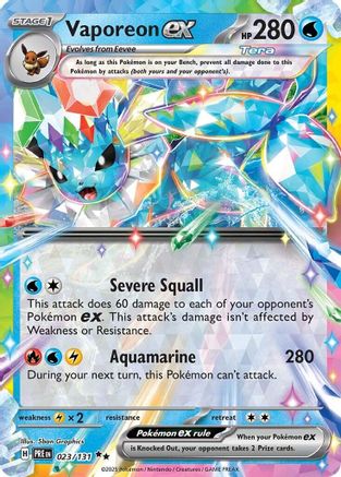 Vaporeon ex - Prismatic Evolutions 023/131 - Pokémon TCG - Near Mint (EN)