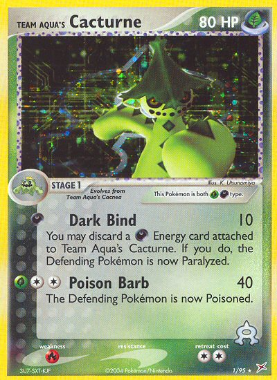 Team Aqua's Noktuska -  Team Magma vs Team Aqua 1/95 - Holo Rare - Pokemon TCG - Moderately Played (DE)