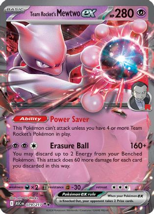 Team Rocket's Mewtwo EX - Ascended Heroes 079/217  - Pokémon TCG - Near Mint (EN)
