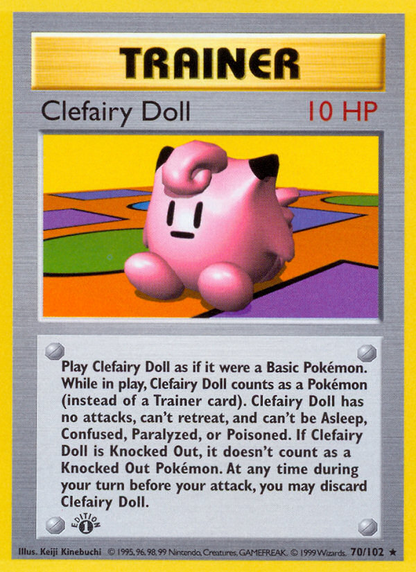 Piepi-Puppe - Base Set 70/102 - 1. Edition - Pokémon TCG - Near Mint (DE)