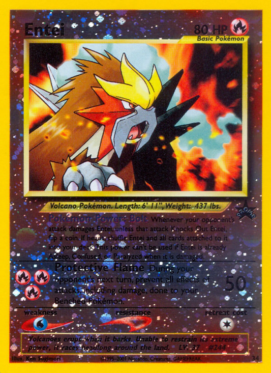 Entei - Wizards Black Star Promos 34 - Promo Reverse Holo - Pokémon TCG - Heavily Played (EN)