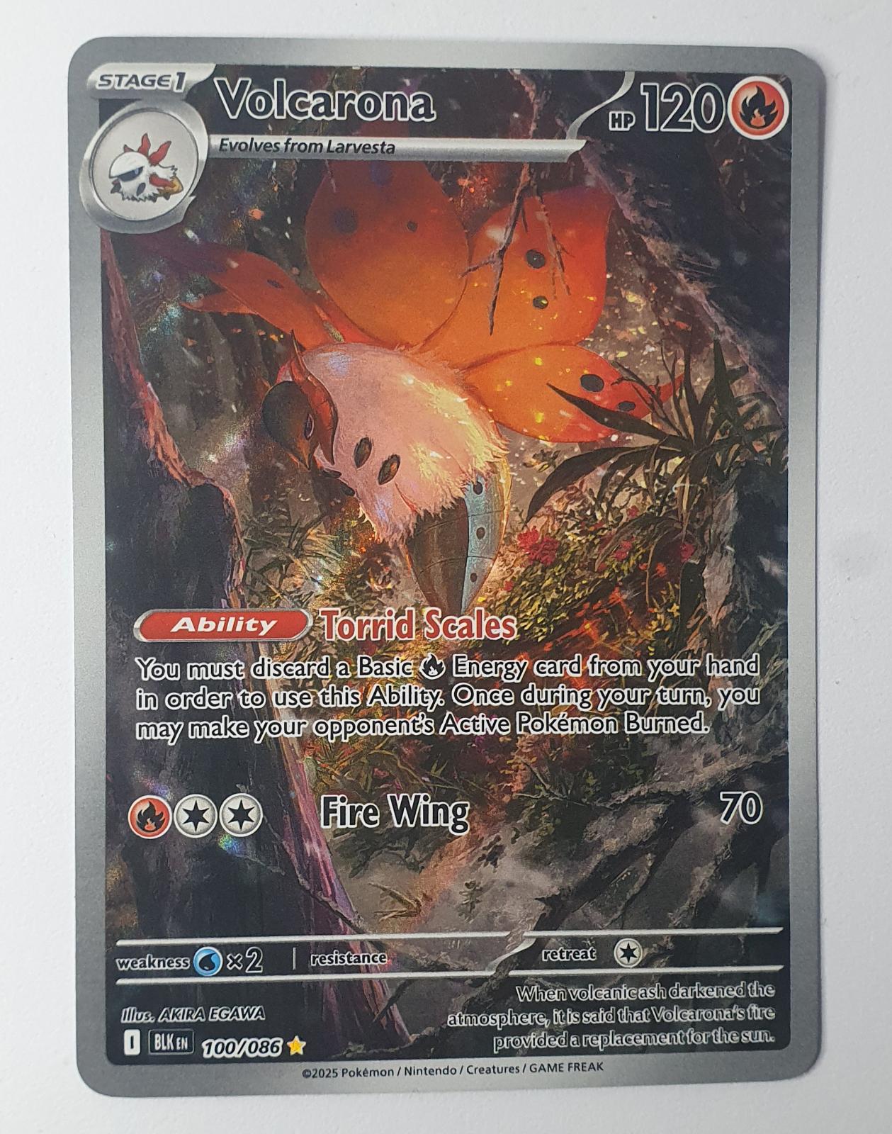 Volcarona - Black Bolt 100/086 - Illustration Rare - Pokemon TCG - Near Mint