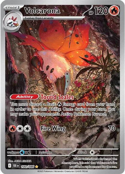 Volcarona - Black Bolt 100/086 - Illustration Rare - Pokemon TCG - Near Mint (EN)