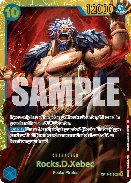 Rocks.D.Xebec - The World's Strongest Warriors OP17-118 - Secret Rare - Near Mint (EN)