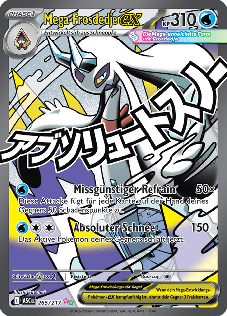 Mega Frosdedje ex - Ascended Heroes 265/217 - Mega Attack Rare - Pokemon TCG Near Mint (DE)