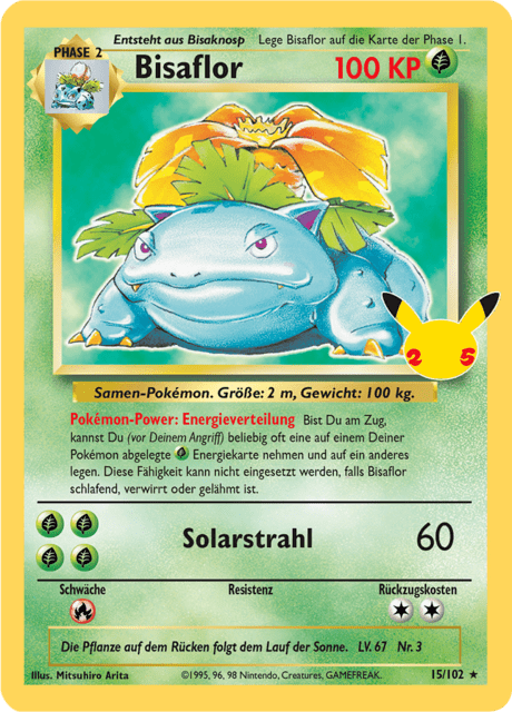 Bisaflor - Celebrations: Classic Collection 15/102 - Holo Rare Pokemon TCG -  Near Mint (DE)