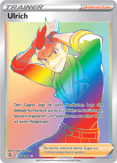 Ulrich -  Fusionsangriff - 279/264 - Rainbow Rare - Pokemon TCG - Near Mint (DE)