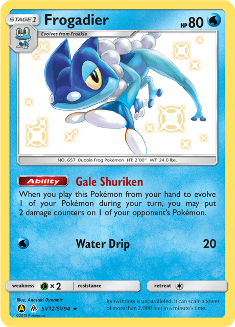 Frogadier - Hidden Fates SV12/SV94 - Pokémon TCG - Near Mint - Englisch