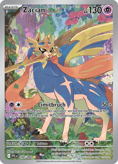 Zacian - Phantasmal Flames 100/94 - Illustration Rare - Pokémon TCG - Near Mint (DE)