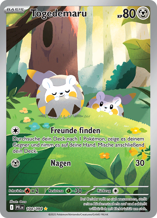 Togedemaru - Phantasmal Flames 104/094 - Illustration Rare - Pokémon TCG - Near Mint (DE)