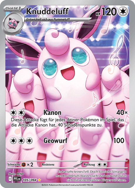 Knuddeluff - Phantasmal Flames 105/94 - Illustration Rare - Pokémon TCG - Near Mint (DE)