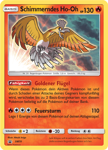 Schimmerndes Ho-Oh - Sun & Moon Black Star Promo SM70 - Pokemon TCG - Near Mint (DE)