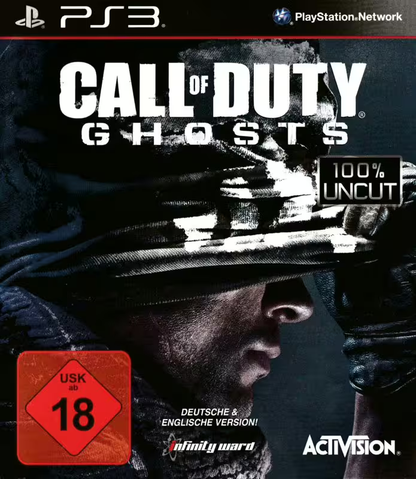 Call of Duty Ghosts Playstation 3 100% Uncut Front Cover Pal Version