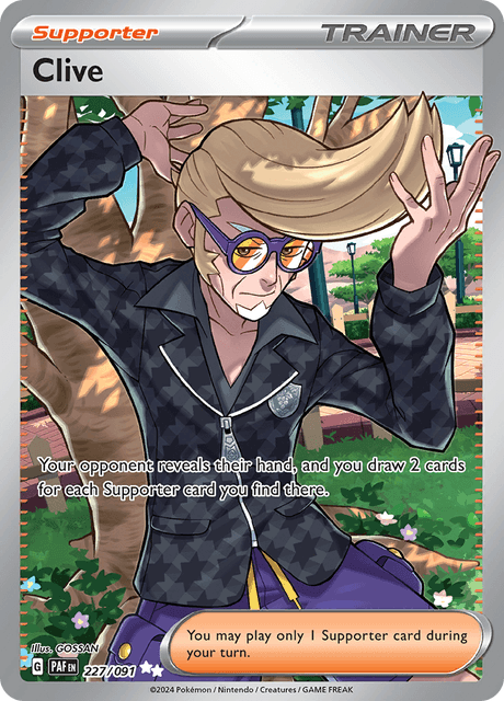 Clive - Paldean Fates 227/091 - Pokémon TCG - Near Mint - Englisch - ArcanaGameshop