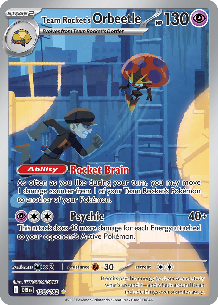 Team Rocket's Orbeetle - Destined Rivals 198/182 - Illustration Rare - Pokémon TCG - Near Mint (EN)