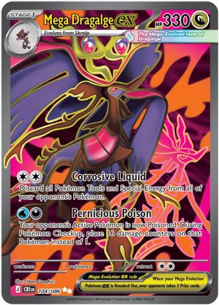 Mega Dragalge ex - Chaos Rising 104/086 - Pokémon TCG - Near Mint (EN)