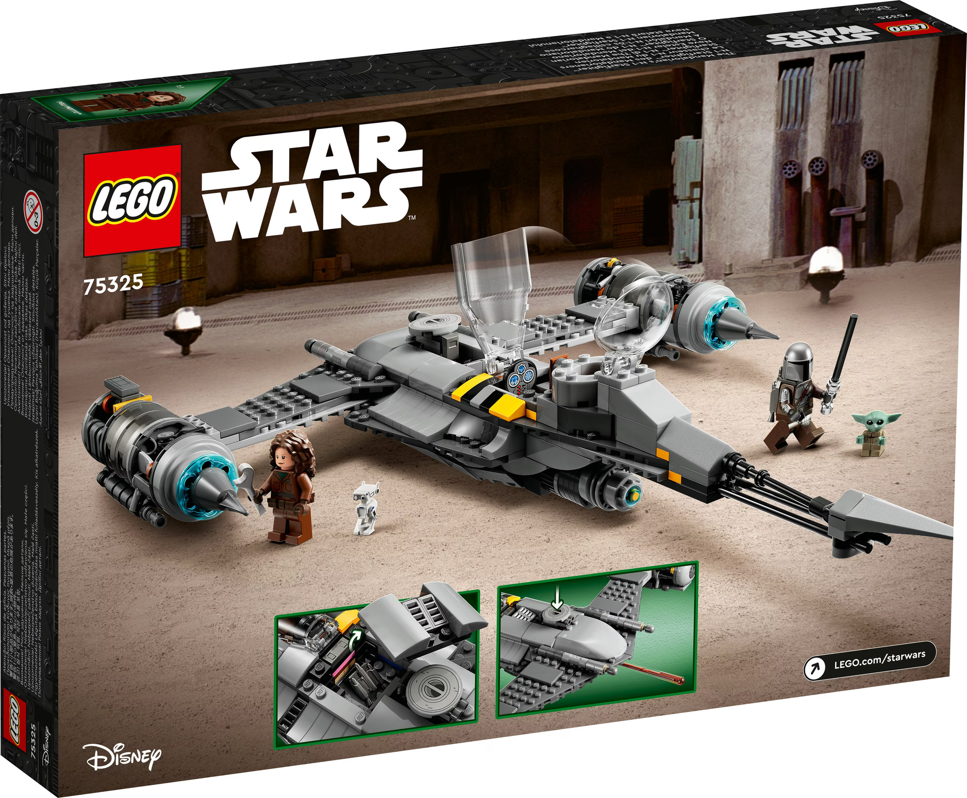 Lego Star Wars The Mandaloria's N-1 Star Fighter (75325) Verpackung Rückseite