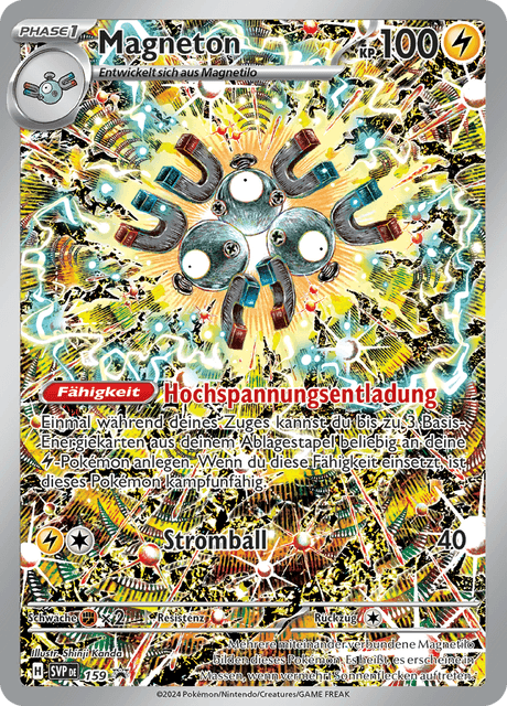 Magneton illustration Promo aus Scarlet & Violet Black Star Promos Nummer 159 Deutsch - Pokémon TCG