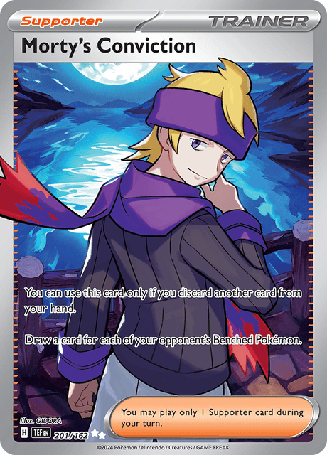Morty's Conviction - Temporal Forces 201/162 - Pokémon TCG - Near Mint - Englisch - ArcanaGameshop