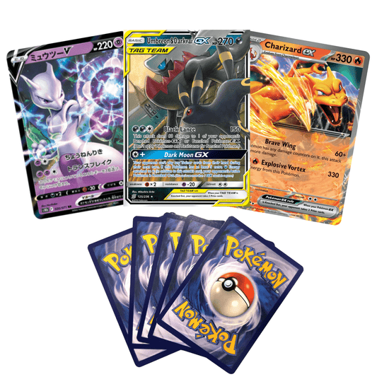 Pokémon Karten Bundle - 50 Karten + 3 Ultra Rare - ArcanaGameshop