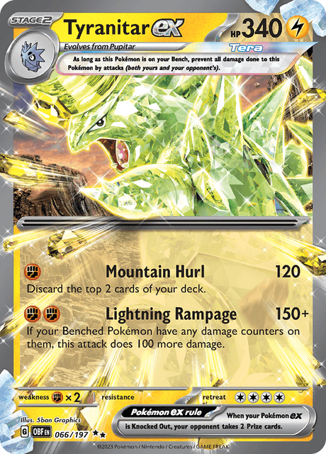 Tyranitar EX - Obsidian Flames 66/197 - Pokémon TCG - Near Mint - Englisch - ArcanaGameshop