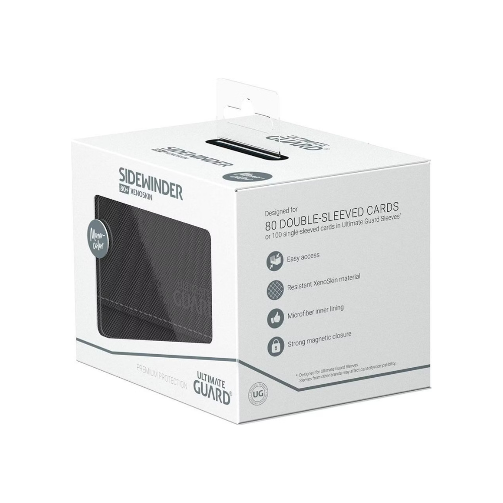 Ultimate Guard Sidewinder 80+ - XenoSkin Monocolor Schwarz -  Standardgrösse  Verpackung
