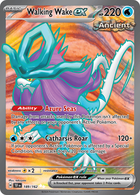 Walking Wake EX - Temporal Forces 189/162 - Pokémon TCG - Near Mint - Englisch - ArcanaGameshop